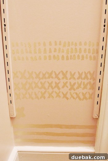 Clara's Glamorous Pink Closet with Champagne Stencils