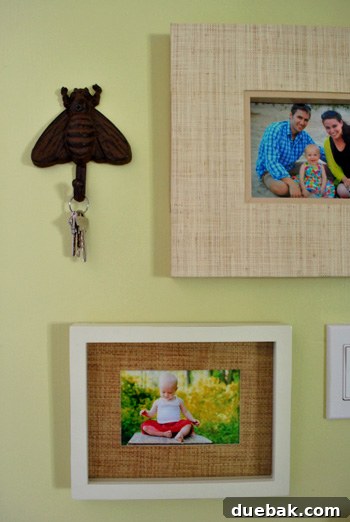 From Drab to Dreamy: Our Laundry Room Makeover 15 Laundry room wall with keys and additional decor, showing collected items