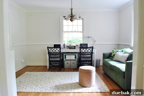 Disorganized office before renovation