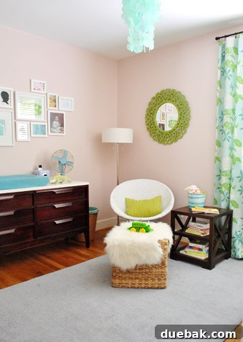 Nursery Refresh 13 Bench moved to closet wall, creating open space