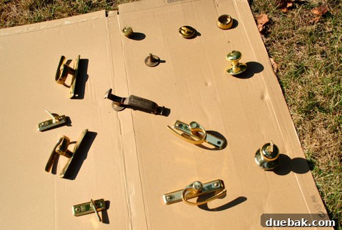 Transform Your Hardware with Spray Paint 7 Pile of old gold door hardware