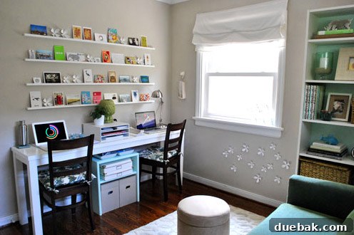 Multi-functional office, guest bedroom, and playroom in the first house, designed for compact living