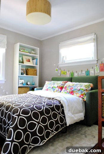 Another view of the first house's multi-purpose room, showing efficient use of space