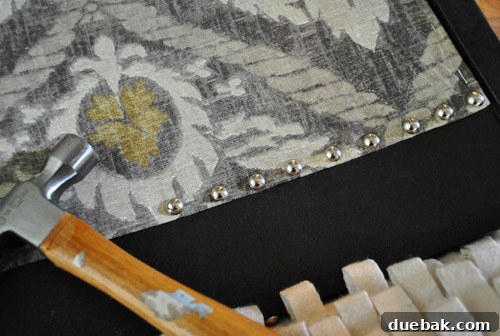 Transform Your Rocking Chair with Fabric and Nailhead Upholstery 14 Adjusting nail head spacing for a cleaner look