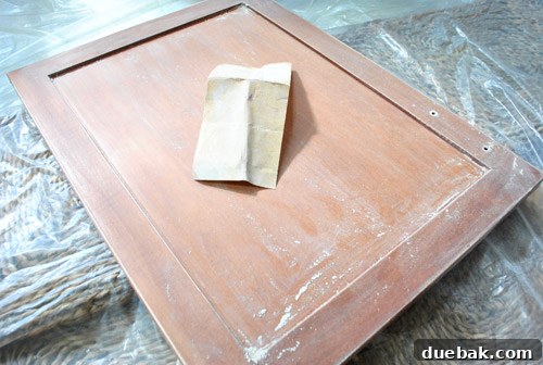 Cabinet Painting Prep for a Perfect Finish 5 Sweaty DIYer after hand sanding cabinets