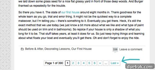 Screenshot of the new pagination feature