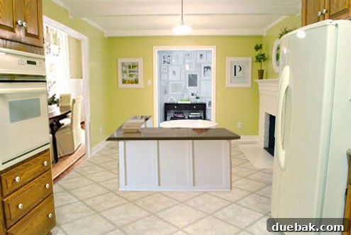 Conceptual rendering of a cozy kitchen banquette area with a dining table, pendant lights, and integrated cabinetry.