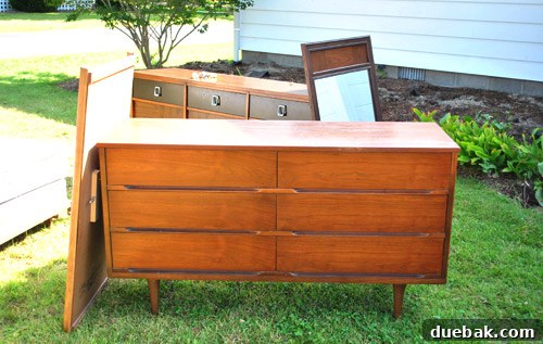 Delaware's Hidden Thrift Treasures 17 Matching mid-century modern dresser, purchased by the author's sister from the same yard sale