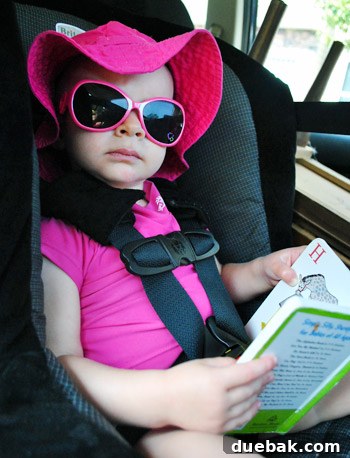 Delaware's Hidden Thrift Treasures 18 Clara, our daughter, enjoying a beach day, with a new nightstand seat-belted in the car next to her