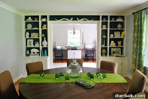 View of new desk from dining room