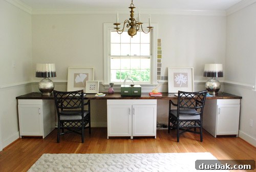 Overall view of the new home office desk