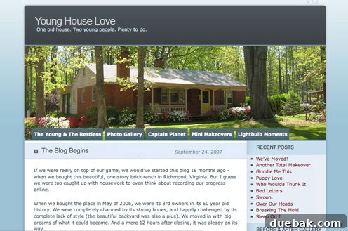 Screenshot of an early WordPress.com blog interface