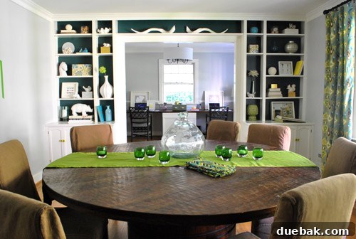 Revitalize Your Old Chandelier With Paint and a Shade Swap 24 View of the office with the new chandelier, from a distance