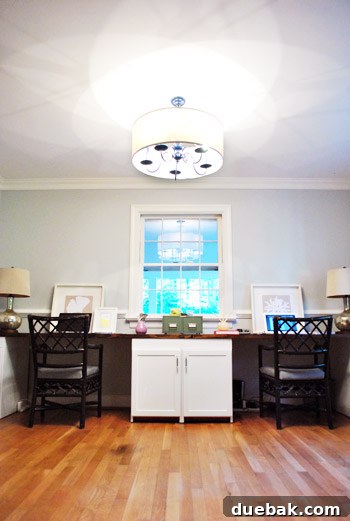 Revitalize Your Old Chandelier With Paint and a Shade Swap 28 Kaleidoscope light pattern cast on the ceiling by the chandelier