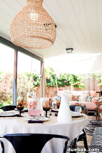 Panoramic view of Jaime's inviting outdoor space, blending privacy with open-air feel.
