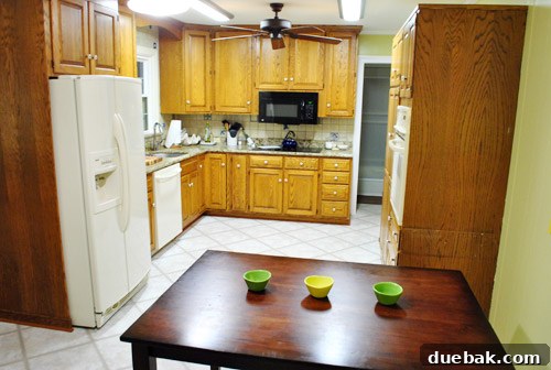 Kitchen peninsula offering generous work surface and ample storage