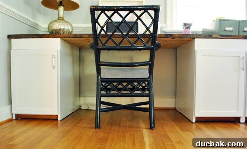 Crown Your Cabinets: An Easy Molding Installation Guide 2 Unfinished office desk cabinet bottoms before trim installation