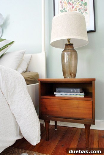 Bedroom Nightstands and Faux Gold Banding