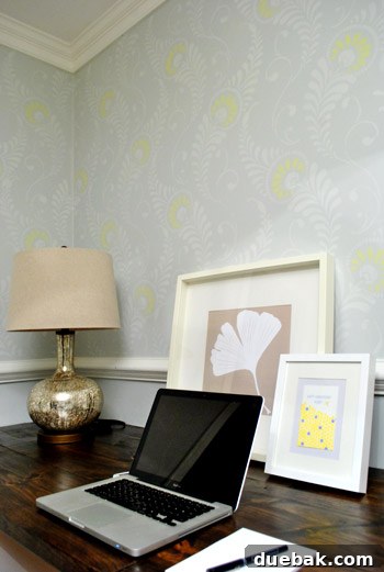 Wall Stenciling Secrets and Stunning Transformations 9 Even closer perspective of the delicate stenciling, highlighting the precision and subtle color variations