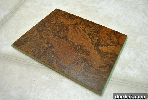 Side-by-side comparison of flooring samples