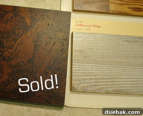 Close-up of cork flooring