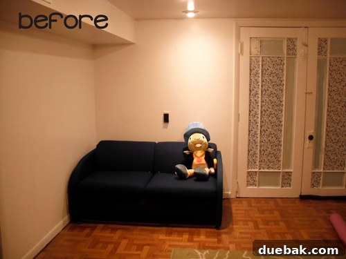 Before image of a dining nook that feels uninspired