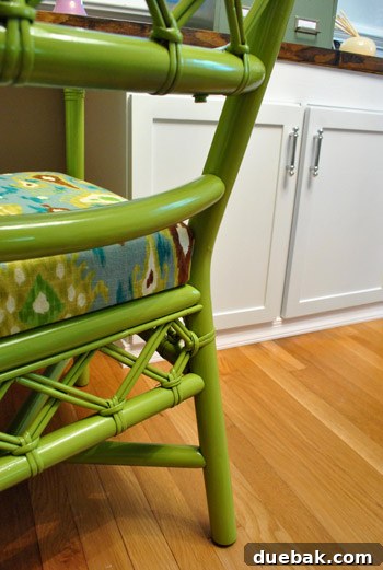 Reupholster Your Chair Cushion 9 Transformed green office chair