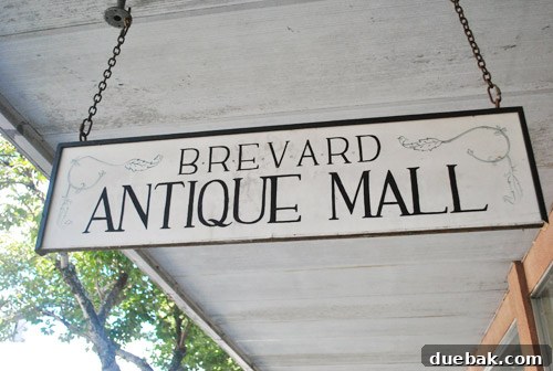 Charming downtown street in Brevard, North Carolina