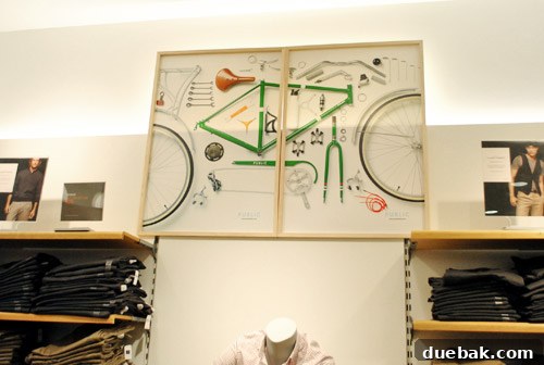 Gap Displays Reimagined as Chic Home Art 2 Deconstructed Public Bikes display at Gap store