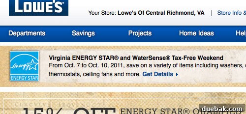 Secrets To Deep Discounts On Kitchen Appliances 7 Graphic showing a tax-free weekend promotion for Energy Star appliances.