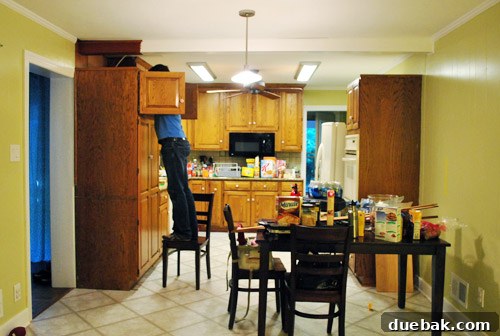Revolutionize Your Kitchen: Smart Cabinet and Appliance Relocation 14 Pantry cabinet secured in its new kitchen spot