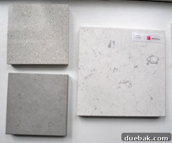 Choosing Your Ideal Counter Option 6 Various quartz countertop samples for kitchen design