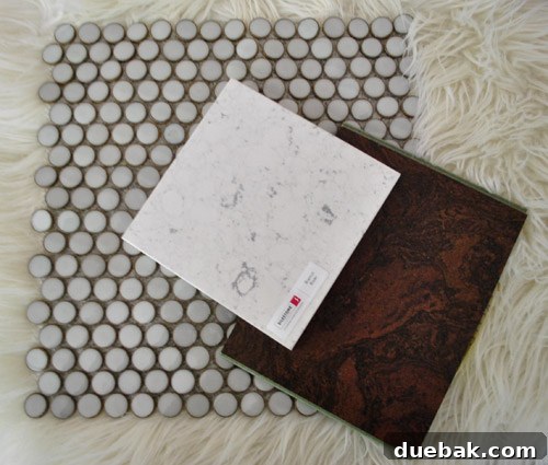 Choosing Your Ideal Counter Option 9 Silestone River Blanco countertop sample, a favorite option