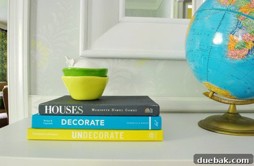 Gray Horse by Benjamin Moore: Our Chair Rail Update 7 Stacked books and decorative objects