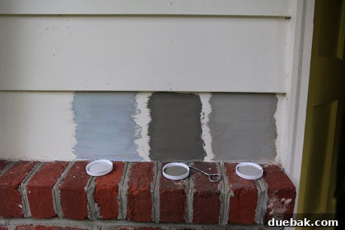 Close-up of the winning paint swatch on the house