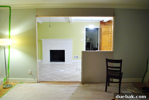 Sherry preparing for drywall mudding