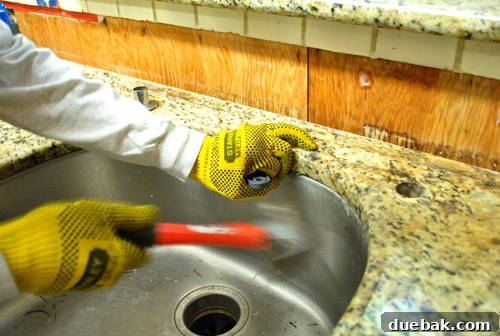 Removing sink from granite