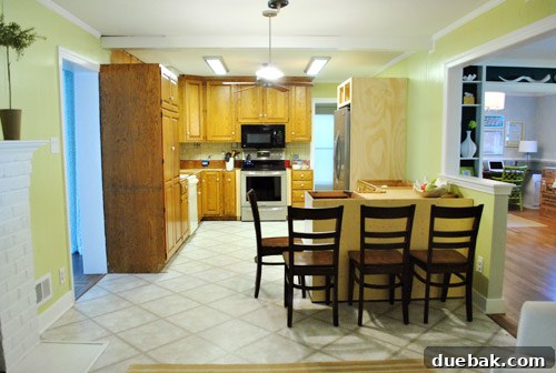 Optimize Your Kitchen: Filling Stove-Side Cabinet Gaps 21 Close-up showing fresh paint on walls and trim