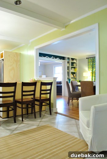 Optimize Your Kitchen: Filling Stove-Side Cabinet Gaps 22 Freshly painted wall and trim in the kitchen