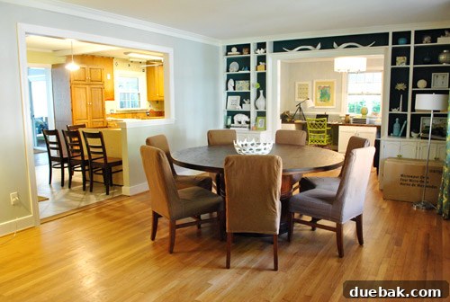 Optimize Your Kitchen: Filling Stove-Side Cabinet Gaps 27 Kitchen peninsula from dining room perspective, post-paint