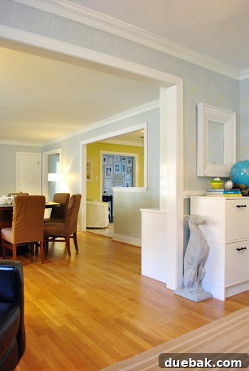 Optimize Your Kitchen: Filling Stove-Side Cabinet Gaps 30 Half-wall and dining area detail