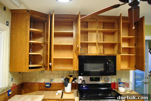 Old microwave removed, kitchen looking stripped