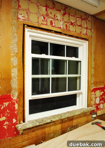Removing window trim in a kitchen remodel