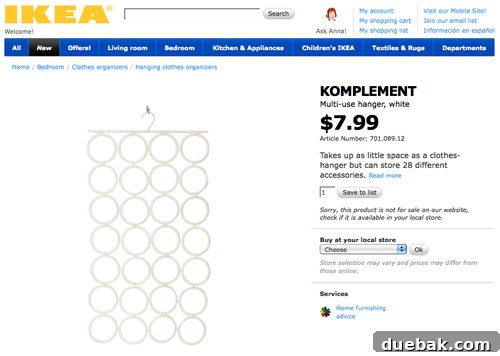 Ikea scarf hanger, the base for the DIY advent calendar.