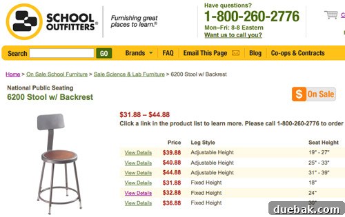 A product image of an adjustable metal lab stool with a high backrest, on a plain white background.