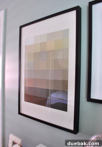 Another example of art made from colorful paint chips.