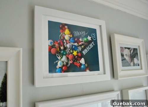 Detailed close-up of the framed West Elm star-shaped ornament page.