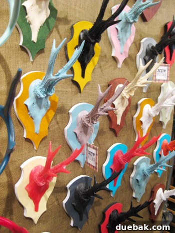 Assortment of colorful faux resin antlers from The New Woodsman