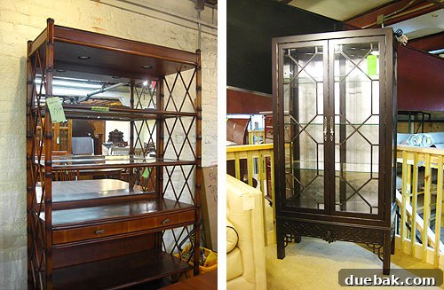 Sleek, mirror-backed hutches at Green Front Furniture
