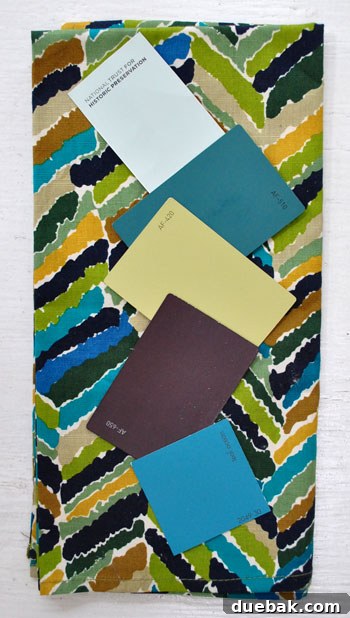 January's Standouts 16 A charming napkin with colors that inspired the home's interior palette